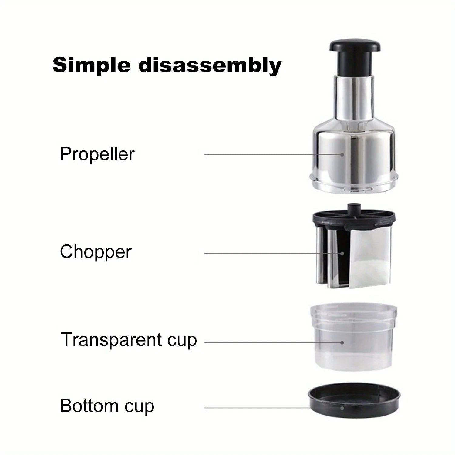 Manual Onion Chopper Stainless Steel Garlic Presser Food Crusher Cutter Meat Mincer Hand Press for Vegetable Kitchen Tool MU Group