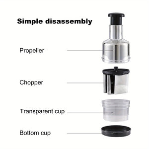 Manual Onion Chopper Stainless Steel Garlic Presser Food Crusher Cutter Meat Mincer Hand Press for Vegetable Kitchen Tool MU Group