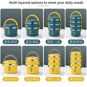 3 Layer Portable Lunch Box Thermo Insulation Bento Thermos Containers Bento Bag Food Warmer for Kids Food Containers MU Group