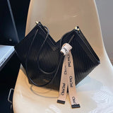 Korean Style Big Bag Women's Bag Casual All-match Canvas Bag Commuter Shoulder Bag Student Tote Bag MU Group