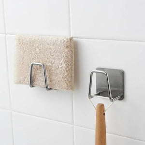Stainless Steel Sink Sponge Rack For Sponge Steel Wire Ball Draining Paste The Inner Wall Of The Sink Kitchen Supplies MU Group