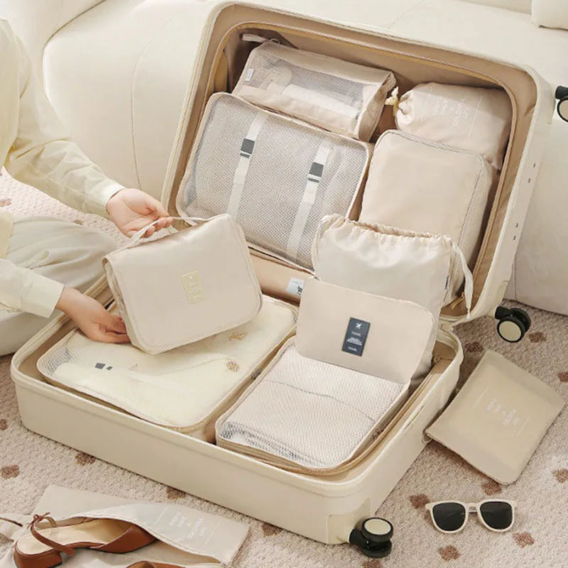 11pcs Travel Set Storage Bags Clothes Digital Toiletries Shoes Organizer bag Student Dormitories Clothing Sorting Bags Packing Cubes MU Group
