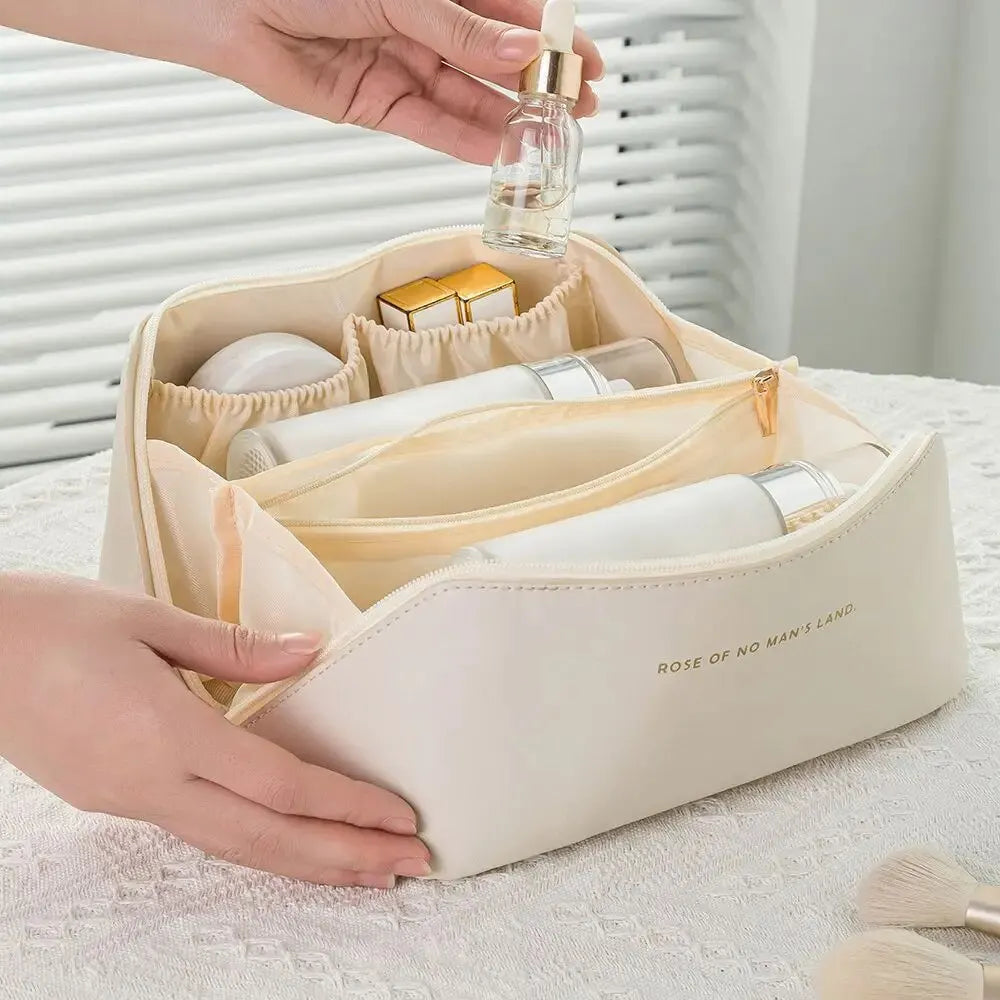 Makeup Organizer Female Toiletry Kit Bag Make Up Case Storage Pouch Luxury Lady Box, Cosmetic Bag, Organizer Bag For Travel Zip MU Group