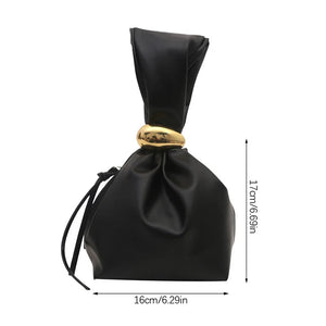 New Mini PU Leather Underarm Pleated Bag For Women Fashion Designer Female Retro Shoulder Bag Handbags And Purses MU Group
