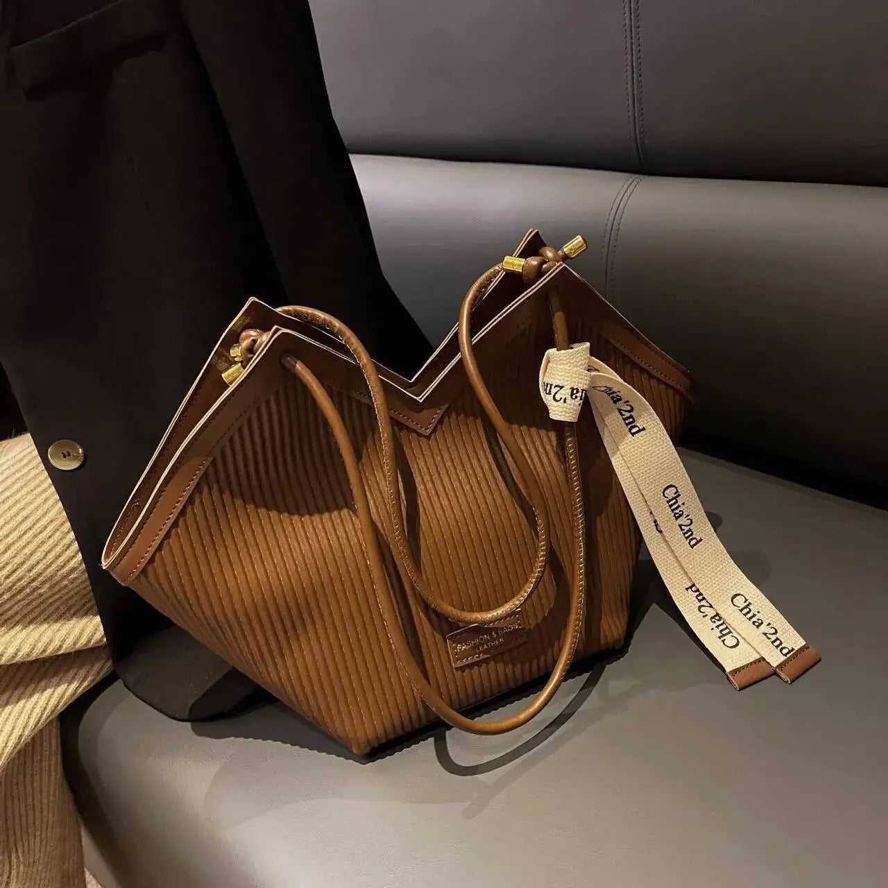 Korean Style Big Bag Women's Bag Casual All-match Canvas Bag Commuter Shoulder Bag Student Tote Bag MU Group