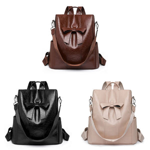 Anti Theft Backpack 2025 New Retro Fashion Korean Version Versatile Soft Leather Bag Large Capacity Backpack MU Group