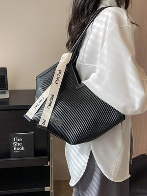 Korean Style Big Bag Women's Bag Casual All-match Canvas Bag Commuter Shoulder Bag Student Tote Bag MU Group