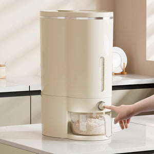 10L Sealed Rice Bucket Sealed Moisture Proof Rice Dispenser With Cup Grain Powder Boxes Storage Food Cereal Container MU Group