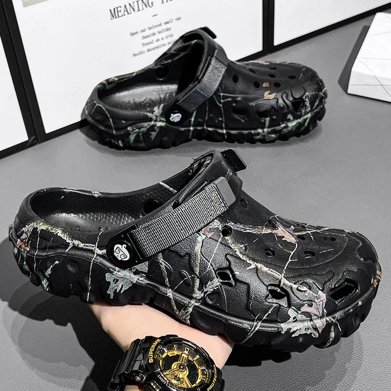 Men Shoes Slippers Men Garden Flat Sandals Platform Sandals Man Summer Sandals 2024 Male Sneakers Outdoor Flip Flops Home Clogs MU Group