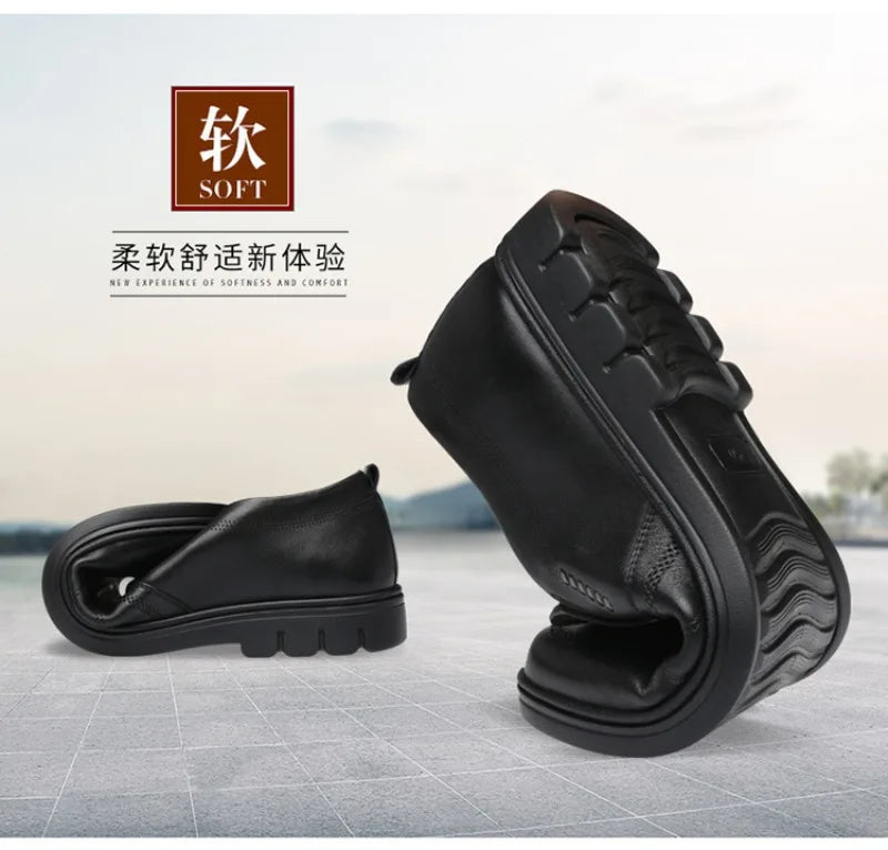 Men's Loafers Classic Business Dress Shoes 2025 New Casual Leather Shoes Slip-on Driving Shoes Men's Soft Leather Shoe Moccasins MU Group