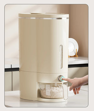 10L Sealed Rice Bucket Sealed Moisture Proof Rice Dispenser With Cup Grain Powder Boxes Storage Food Cereal Container MU Group