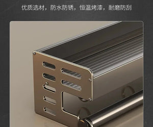 Stylish Wall-Mounted Kitchen Condiment Rack with Storage Box Multifunctional Household Utensil Rack with Oil Vinegar Dispenser MU Group