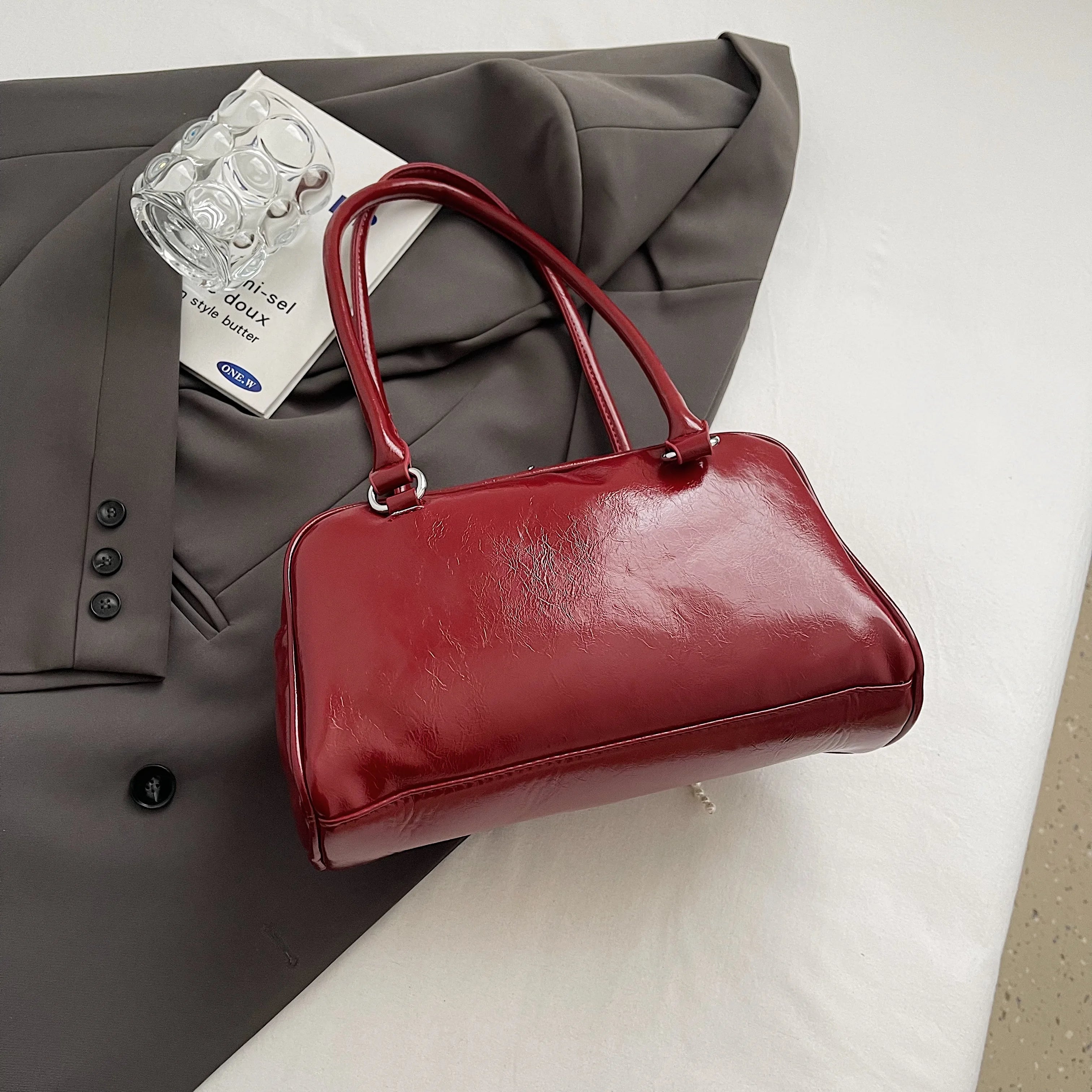 Fashionable Underarm Bow Bag for Women 2024 Korean Edition New Simple Leisure Pillow Bag Trendy Versatile Shoulder Bag MU Group