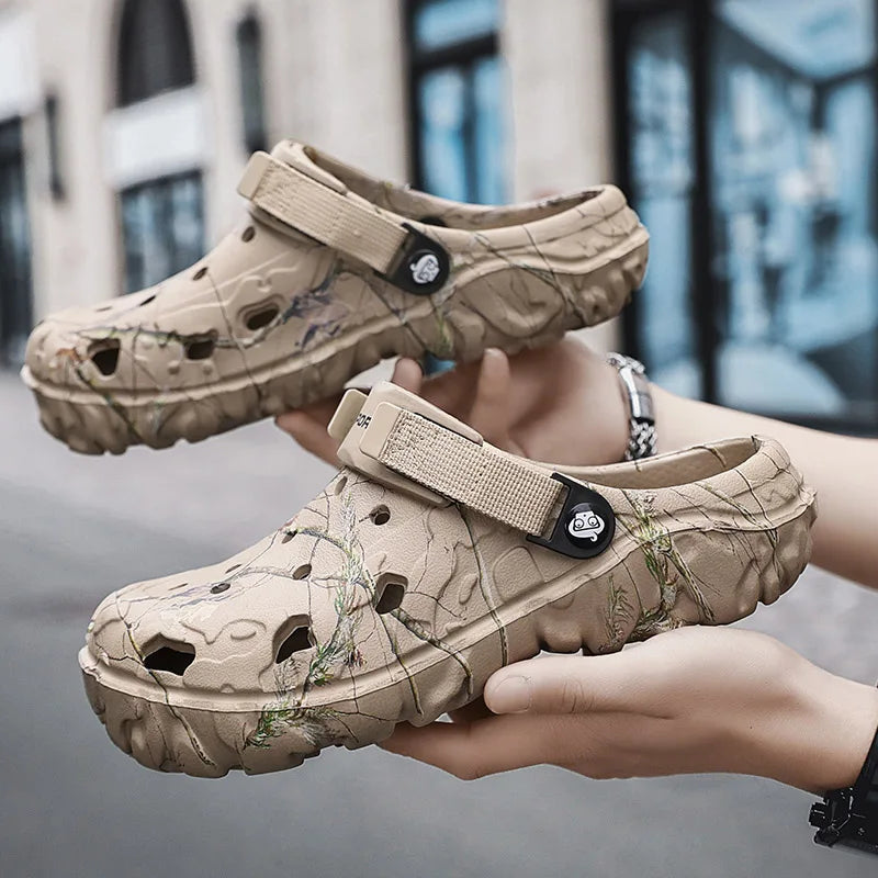 Men Shoes Slippers Men Garden Flat Sandals Platform Sandals Man Summer Sandals 2024 Male Sneakers Outdoor Flip Flops Home Clogs MU Group