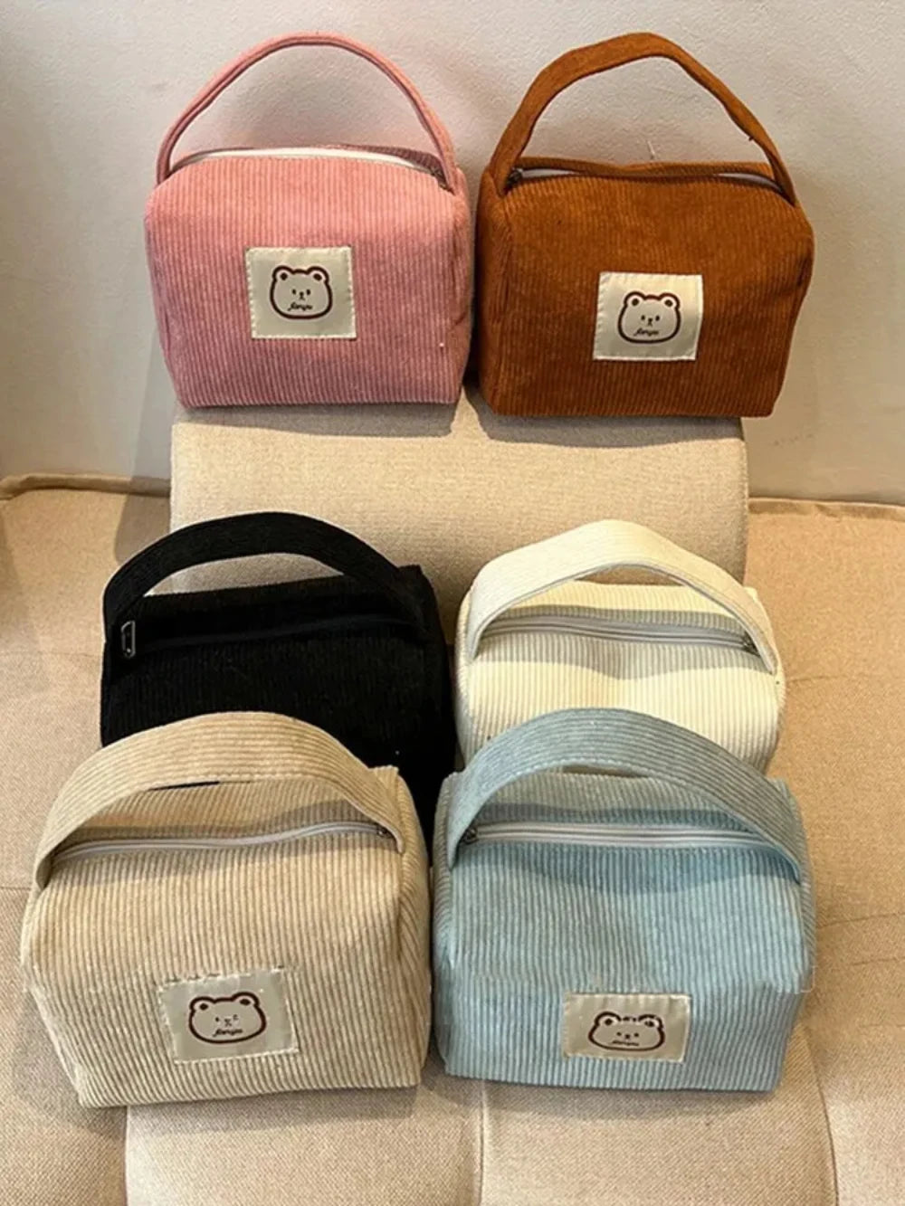Cosmetic Bags for Women Plush Cute Handbag Summer Fashion Soft Comfortable Large Capacity Trendy Handbag for Women With Handle MU Group
