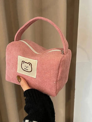 Cosmetic Bags for Women Plush Cute Handbag Summer Fashion Soft Comfortable Large Capacity Trendy Handbag for Women With Handle MU Group