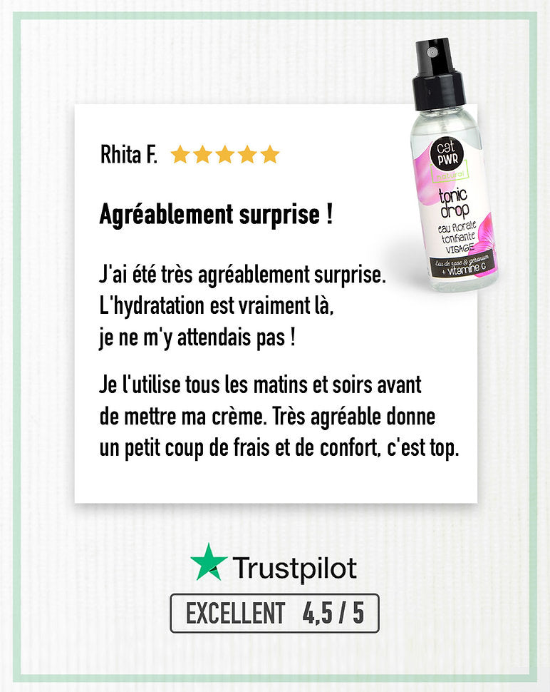 TONIC DROP Brume Visage Tonifiante à l'eau de Rose & Vitamine C | UrbanK URBANK