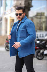 Tek Cepli Çıtçıtlı Peluş Ceket