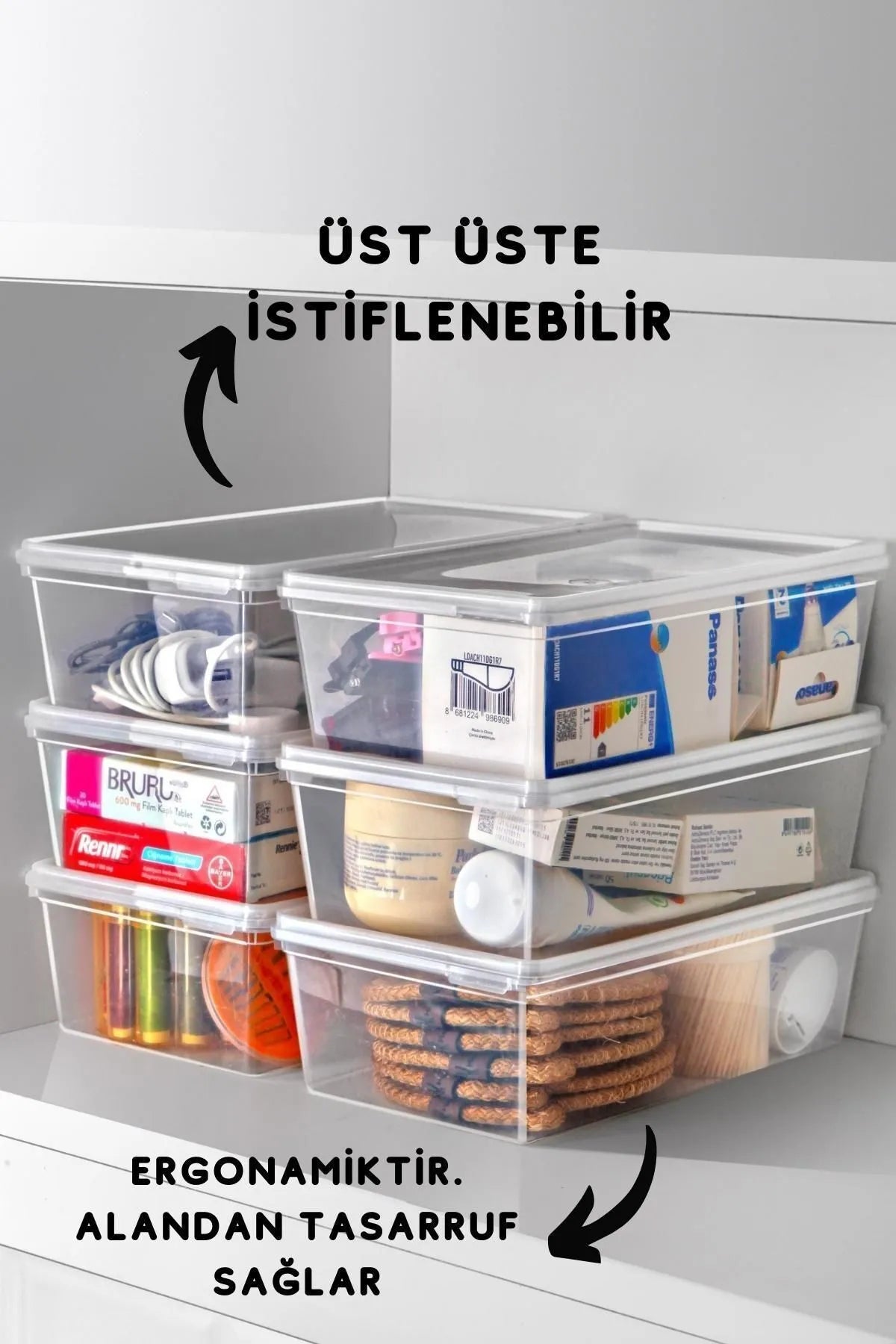 Set de 20 récipients de conservation avec couvercles adaptés au congélateur - 1 L et 2 L - Justyol