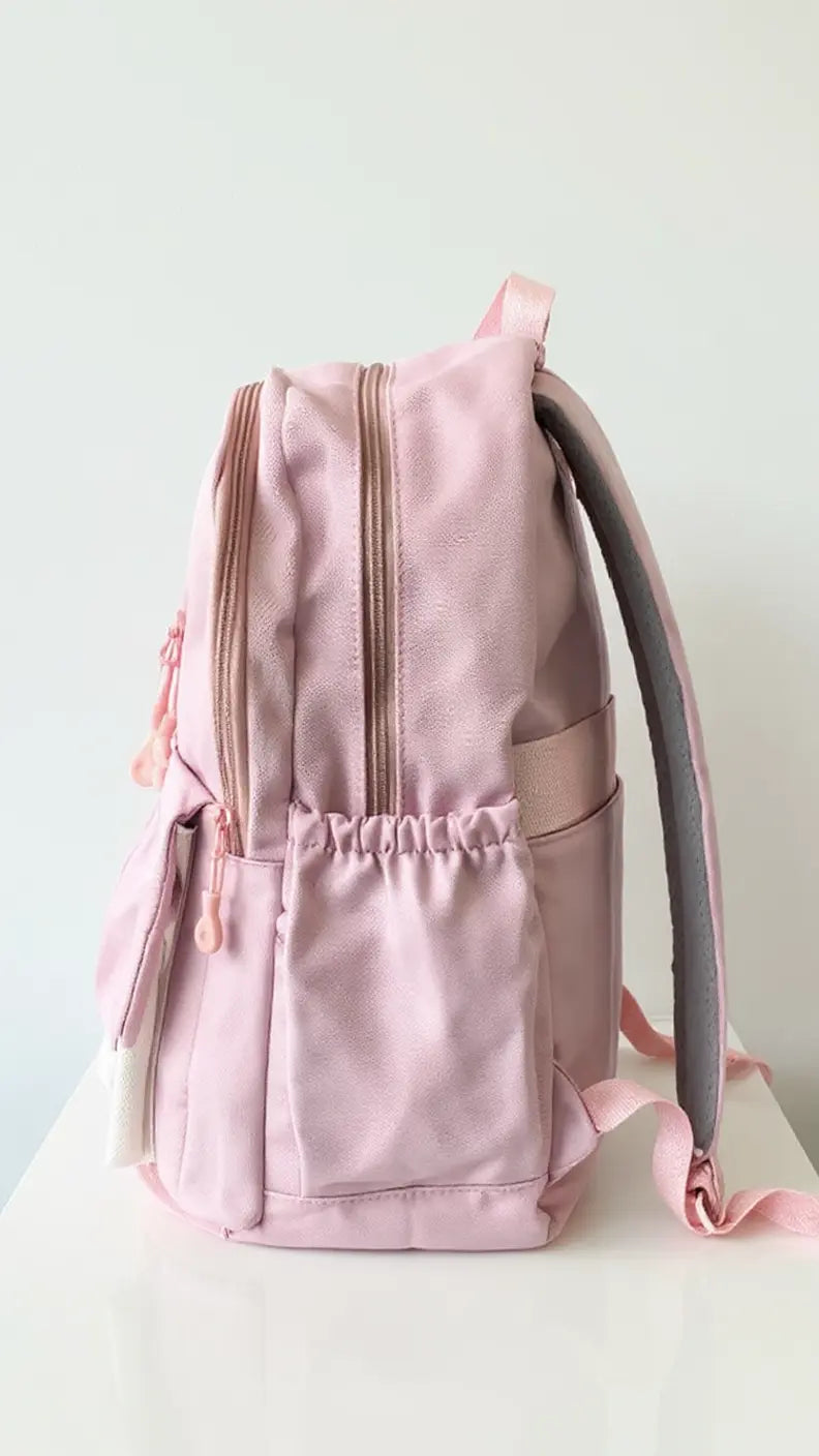 Sac à dos scolaire casual multicolore – orné d’un accessoire à l’avant Pour Elle