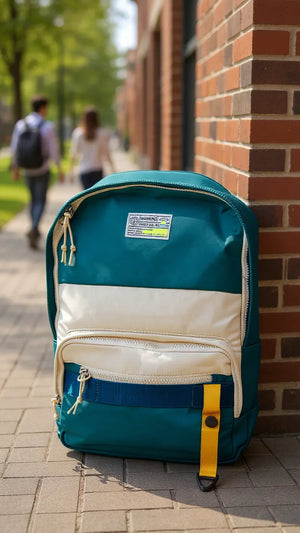Sac à dos scolaire simple aux couleurs combinées, usage polyvalent Pour Elle