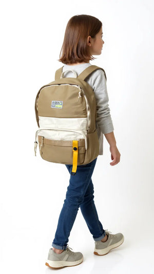 Sac à dos scolaire simple aux couleurs combinées, usage polyvalent Pour Elle