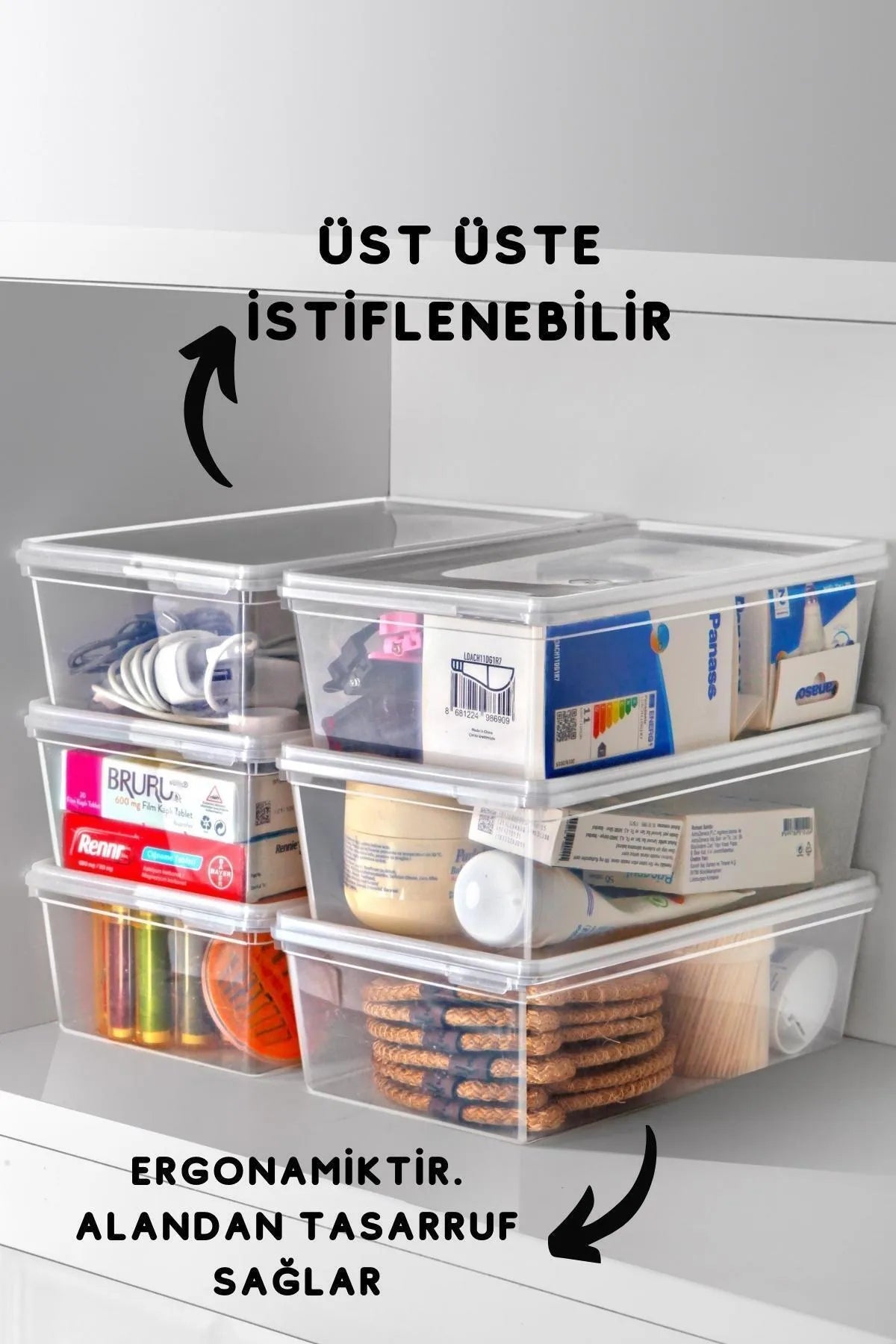 Conteneur de stockage adapté au congélateur avec couvercle intégré - Lot de 10 pièces de 2 litres - Justyol