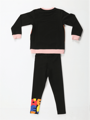 alphabet desenli kiz çocuk sweatshirt takim - Justyol