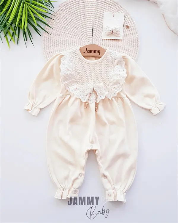 amelia buckle lace robe detailed jumpsuit set - Justyol
