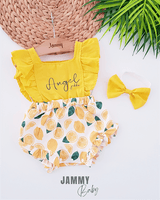 angel avocado bandana romper set - Justyol
