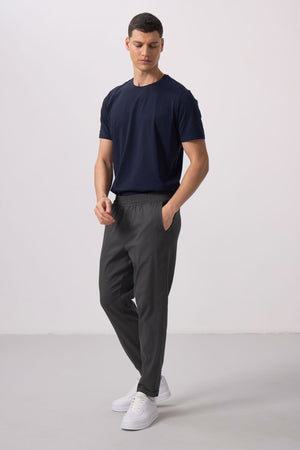 vert standart fit dokuma hafif esnek chino pantolon - 82175 - Justyol