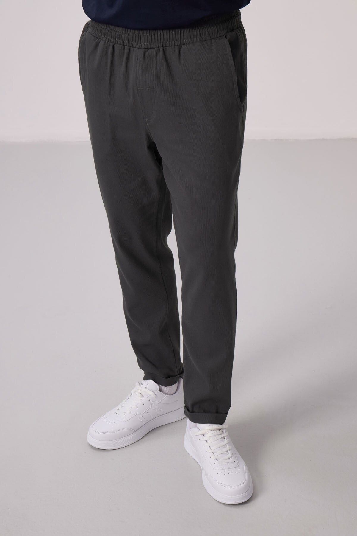 vert standart fit dokuma hafif esnek chino pantolon - 82175 - Justyol