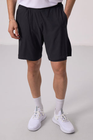 polyester ince yumuşak standart fit erkek taytli şort - 81287 - Justyol