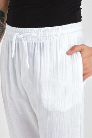 Baggy Kalıp Müslin Kumaş Pantolon - Justyol