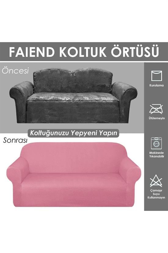 balpeteği 3 kişilik vizon lastikli kanepe örtüsü | lastikli koltuk örtüsü | koltuk kilifi - Justyol