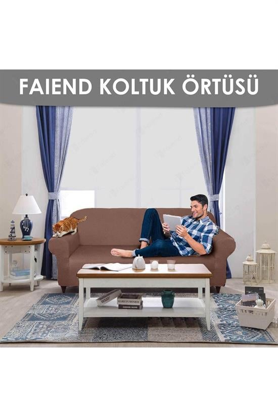 balpeteği 3 kişilik vizon lastikli kanepe örtüsü | lastikli koltuk örtüsü | koltuk kilifi - Justyol