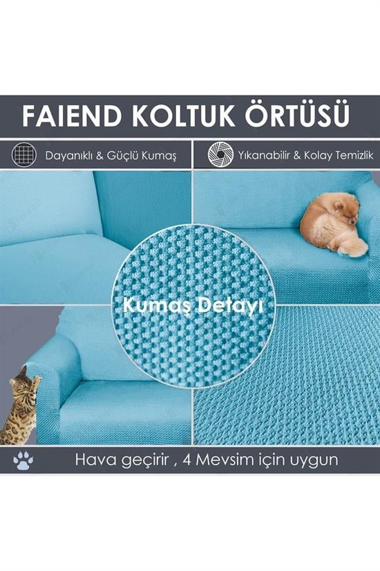 balpeteği 3 kişilik vizon lastikli kanepe örtüsü | lastikli koltuk örtüsü | koltuk kilifi - Justyol