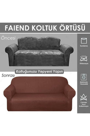 balpeteği 3 kişilik vizon lastikli kanepe örtüsü | lastikli koltuk örtüsü | koltuk kilifi - Justyol