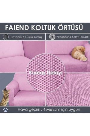 balpeteği 3 kişilik vizon lastikli kanepe örtüsü | lastikli koltuk örtüsü | koltuk kilifi - Justyol