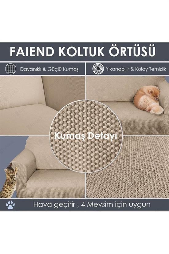 balpeteği 3 kişilik vizon lastikli kanepe örtüsü | lastikli koltuk örtüsü | koltuk kilifi - Justyol