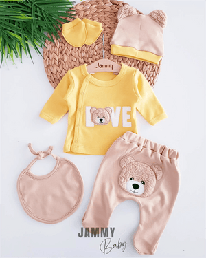 bear love 5 parça yenidoğan set - Justyol