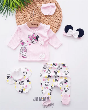 best friends 5 piece newborn set - pink - Justyol