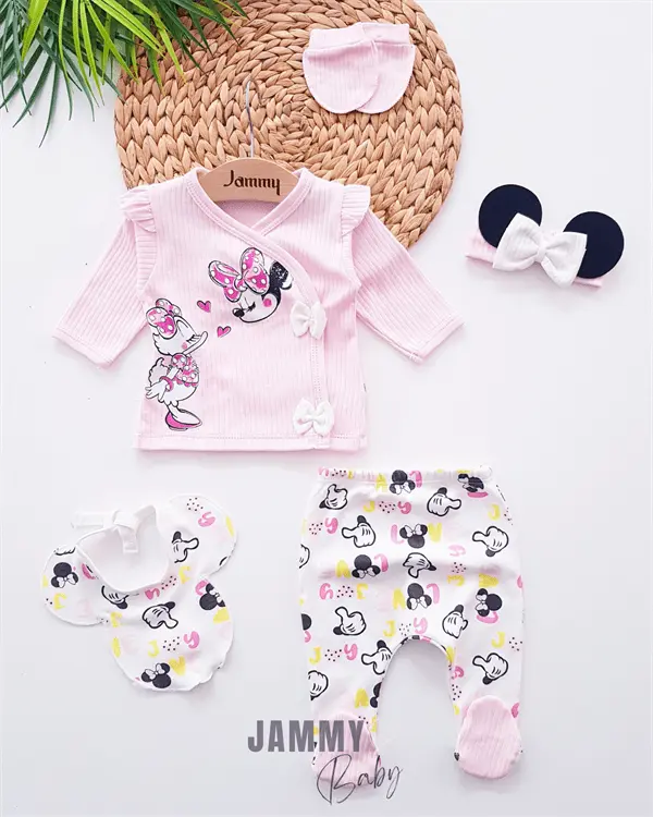 best friends 5 piece newborn set - pink - Justyol
