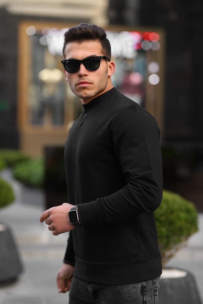 Bisiklet Yaka Basic Sweatshirt - Justyol