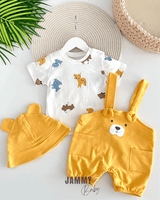 bobi dog themed overalls / body set - Justyol
