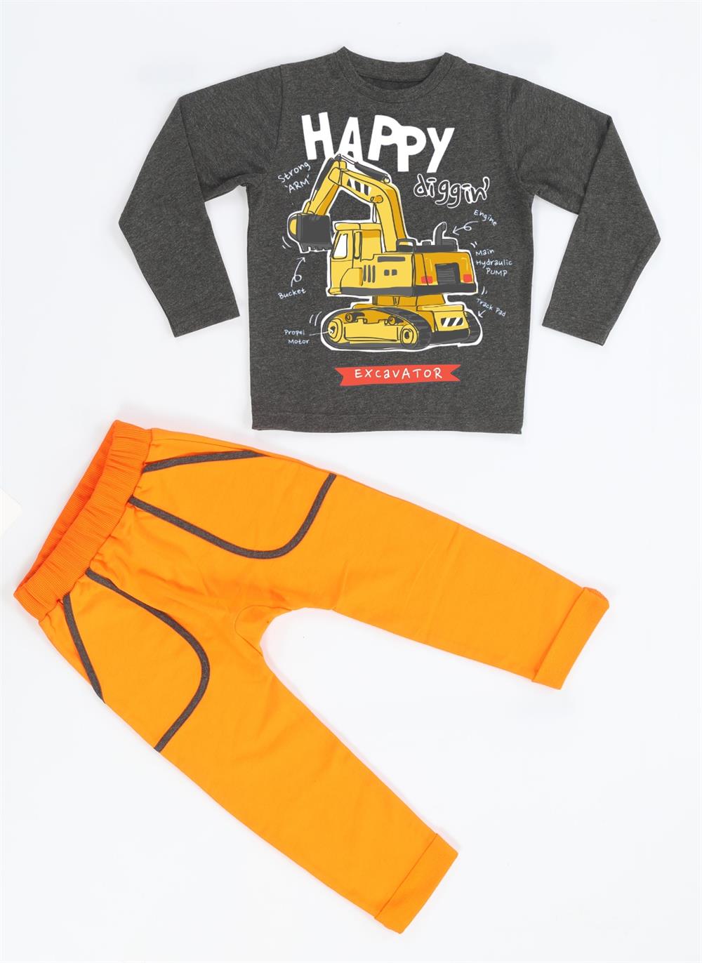 bulldozer erkek çocuk pantolon + t-shirt takim - Justyol