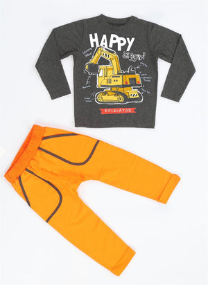 bulldozer erkek çocuk pantolon + t-shirt takim - Justyol
