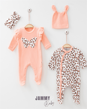 butterfly leopar 2li kombin tulum set - kirmizi - Justyol