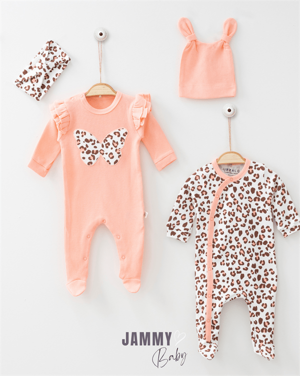 butterfly leopar 2li kombin tulum set - kirmizi - Justyol