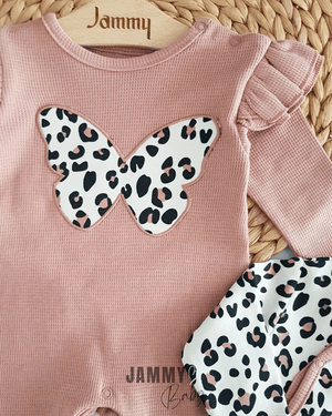 butterfly leopar 2li kombin tulum set - kirmizi - Justyol